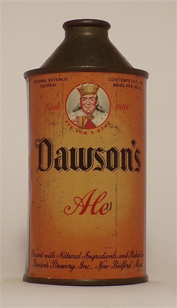 Dawson's Ale cone top, New Bedford, MA