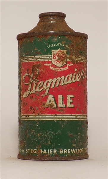 Stegmaier Ale low profile cone top, Wilkes-Barre, PA