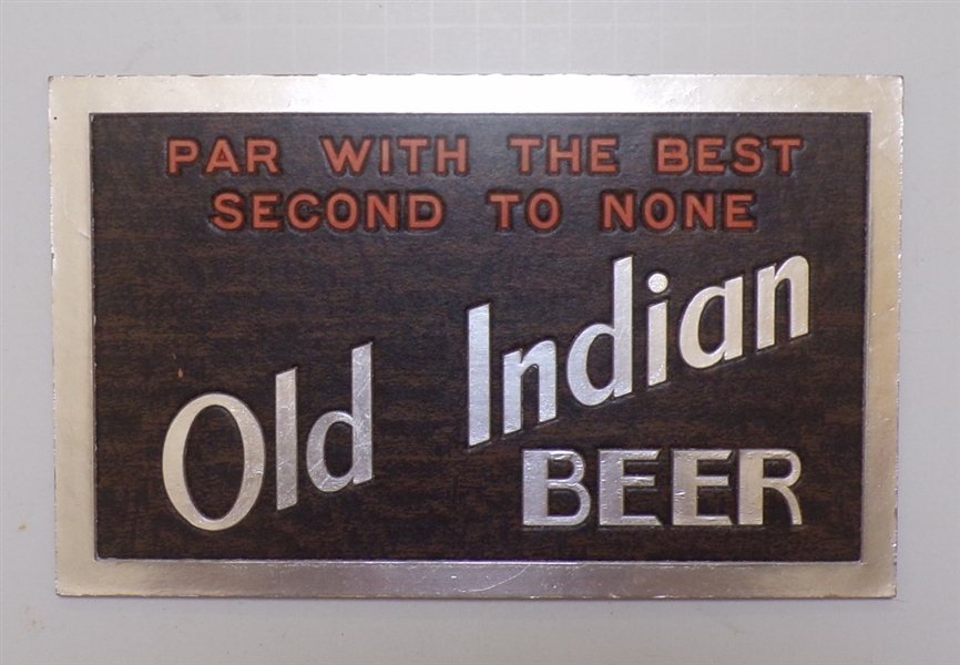Old Indian Beer Cardboard Display Sign