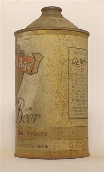 Golden Age Select Beer Quart Cone Top, USBC 210-15