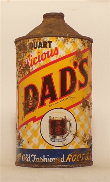 Dad's Root Beer Quart Cone Top