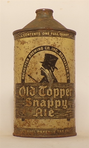 Old Topper Snappy Ale Quart Cone Top, USBC 216-10