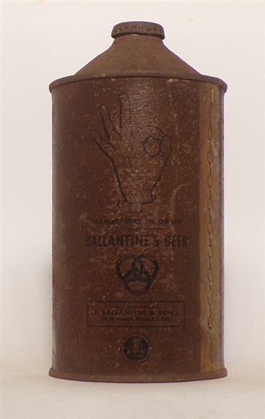 Ballantine Beer Quart Cone Top