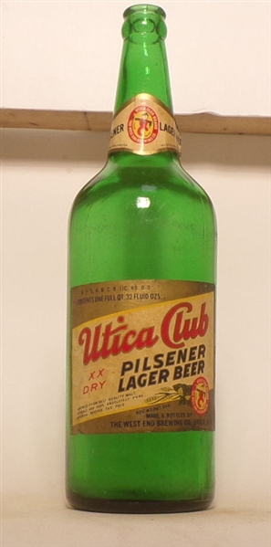 Utica Club Tall Quart Bottle