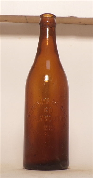 Plymouth Brewing Co. Embossed Bottle, Plymouth, WI