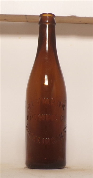 Reymann Brewing Co. Embossed Bottle, Wheeling, WV