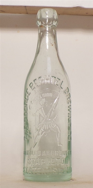 George Bechtel Brewing Co. Embossed Blob Top Bottle, Staten Island, NY