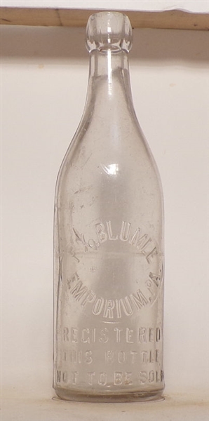 FX Blumle Embossed Blob Top Bottle, Emporium, PA
