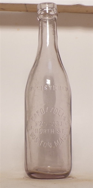 Capozzoli & Co. Embossed Blob Top Bottle,, Boston, MA