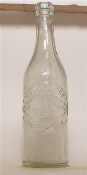 Consolidated Bottling Co. Embossed Blob Top Bottle