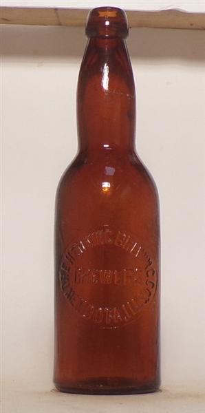 Henning Brewing Co. Embossed Blob Top Bottle, Mendota, IL