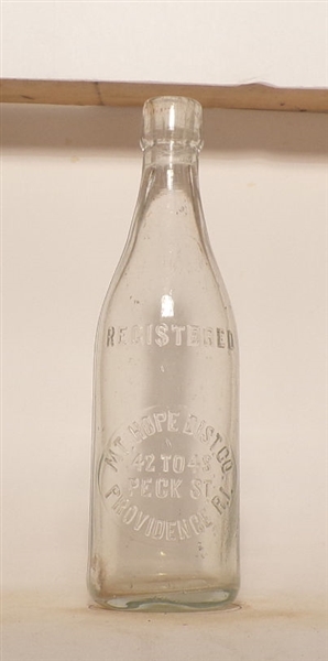 Mount Hope Dist. Co. Embossed Blob Top Bottle, Providence, RI