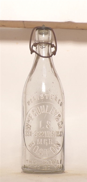 Wm. F. Conley & Co. Embossed Blob Top Bottle, Boston, MA
