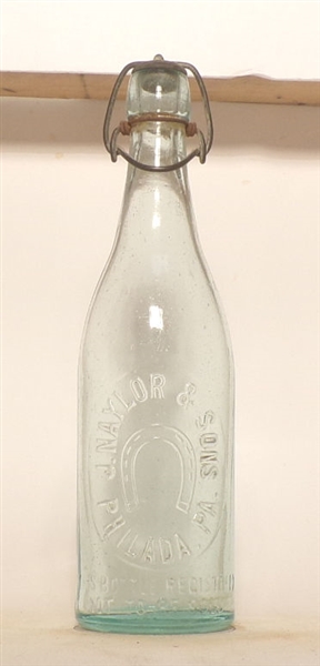 J. Naylor & Sons Embossed Blob Top Bottle, Philadelphia, PA