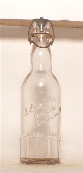A. Spital & Son Embossed Blob Top Bottle, Chambersburg, PA