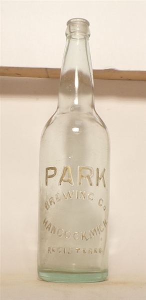 Park Brewing Co. Embossed Quart Bottle, Hancock, MI