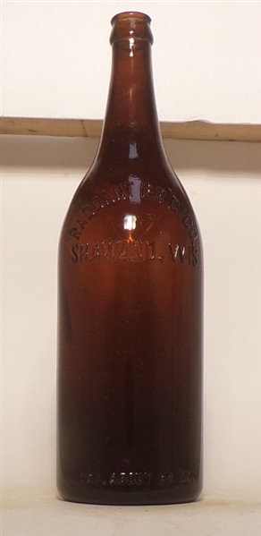 Raddant Brewing Co. Embossed Quart Bottle, Shawano, WI