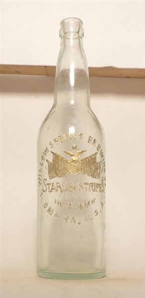 Willow Springs Embossed Quart Bottle, Omaha, NE