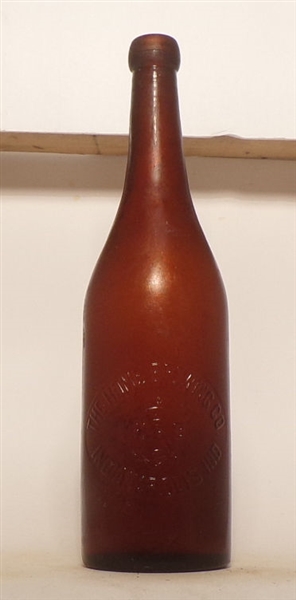 Home Brewing Co. Embossed Blob Top Quart Bottle, Indianapolis, IN