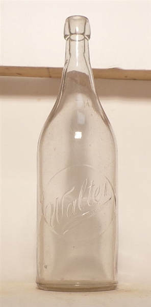 Walter Brewing Co. Embossed Blob Top Quart Bottle