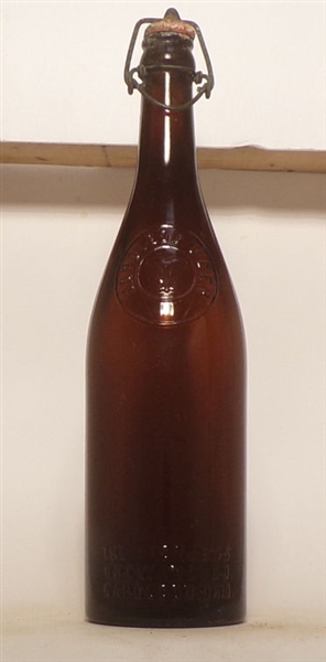 Napolean Beer Embossed Blob Top Quart Bottle, Napoleon, OH