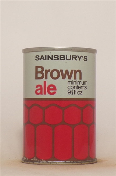 Sainsbury's Brown Ale 9 2/3 oz. Tab Top, England