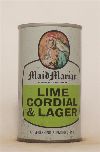 Maid Marian Lime Cordial & Lager Tab Top, England