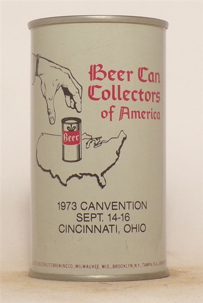 BCCA 1973 Schlitz Canvention Can Bank Top