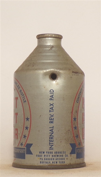 Fort Pitt Beer Crowntainer (hole punched in side)