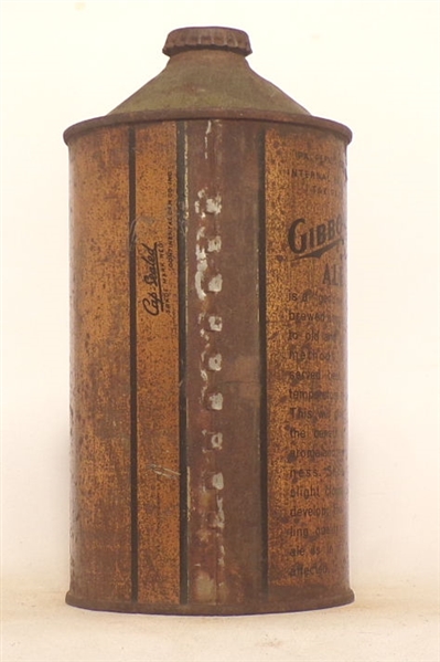Gibbons Ale Quart Cone Top (long text variation)