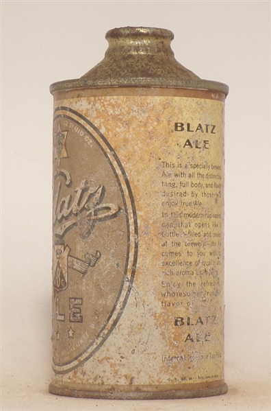 Blatz Ale low profile cone top #2