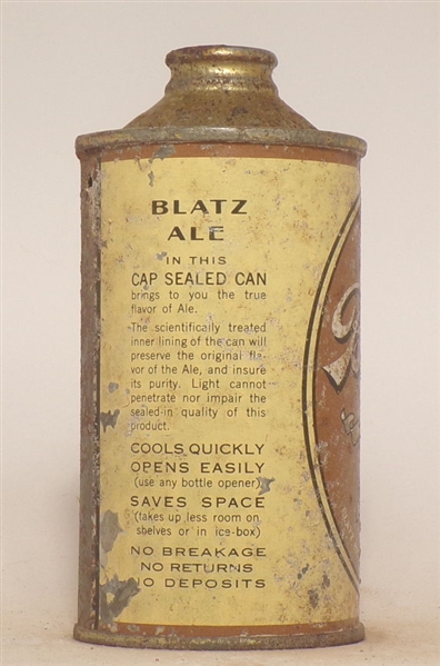 Blatz Ale low profile cone top #2