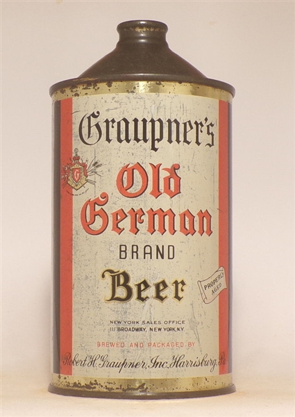 Graupner's Old German Quart Cone Top