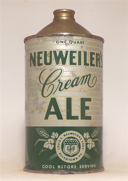 Neuweiler's Ale Quart Cone Top (paint touchup)