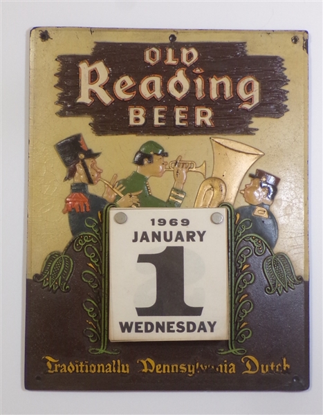 Old Reading Composition Sign and Calendar (10 1/2 x 13 1/2)