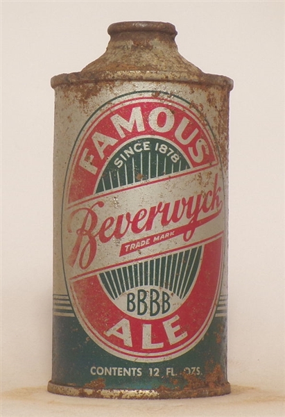 Beverwyck Ale low profile Cone Top #2