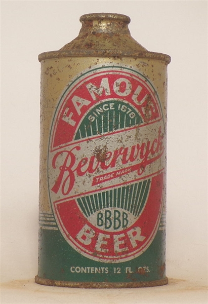 Beverwyck Beer low profile Cone Top #11