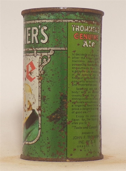 Trommer's Ale Opening Instructional Flat Top