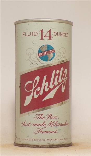 Schlitz 14 Ounce Tab Top