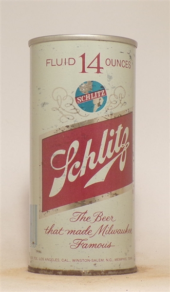 Schlitz 14 Ounce Tab Top