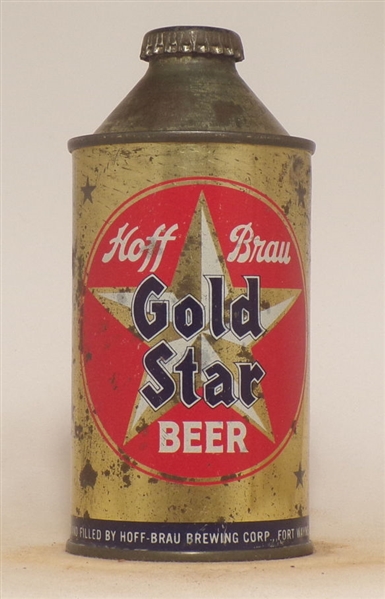 Hoff Brau Gold Star Cone Top