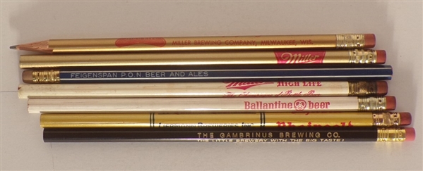 7 Assorted Brewery Pencils