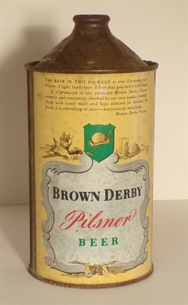 Brown Derby Quart Cone Top