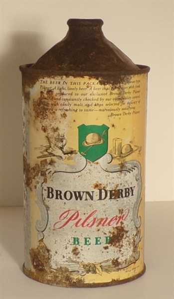 Brown Derby Quart Cone Top