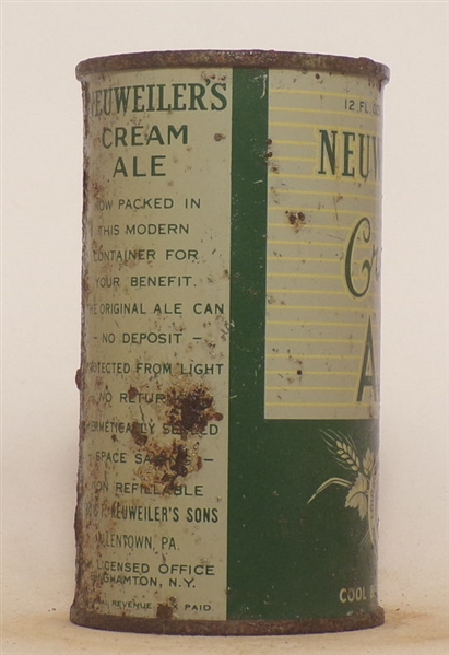 Neuweiler's Cream Ale Opening Instructional Flat Top #1