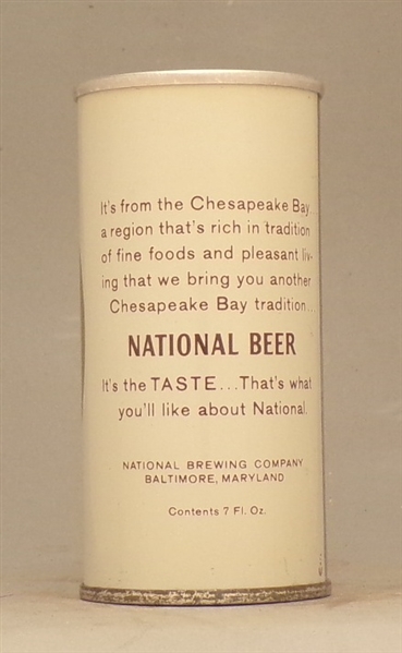 National Bohemian 7 oz. Zip, Baltimore, MD