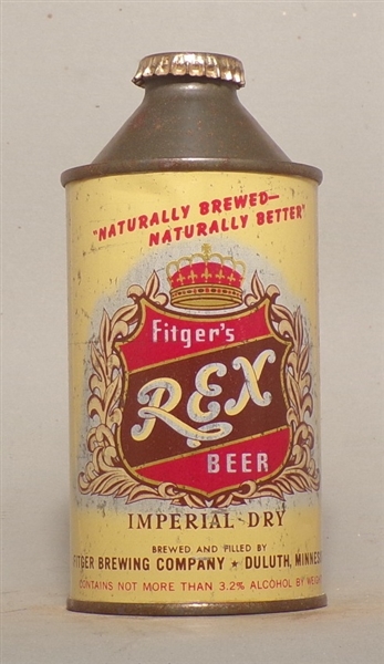 Fitger's Rex  IRTP Cone Top, Duluth, MN - 3.4% variation