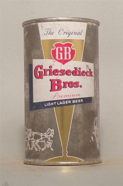 Griesedieck Bros. Flat Top, St. Louis, MO - RARE Silver variation