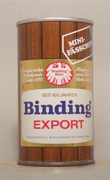 Binding Export Tab Top from Germany
