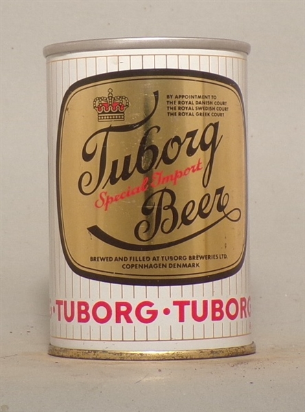 Unusual Tuborg 9 2/3 Ounce Tab Top, Denmark for inport to Puerto Rico